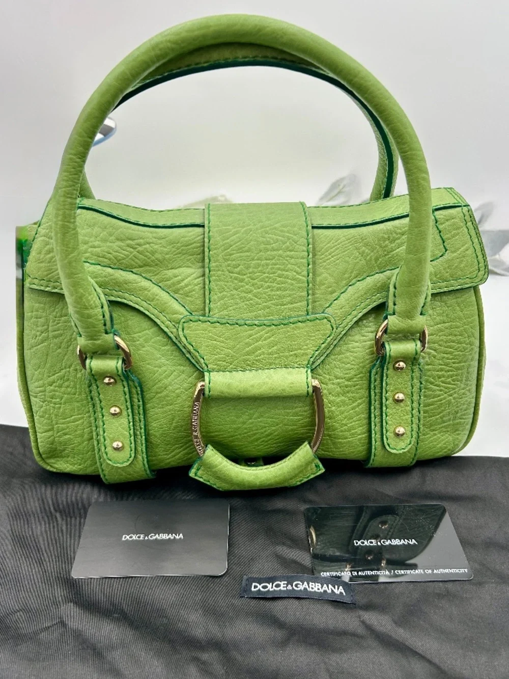 Women’s vintage Y2K-era Dolce & Gabbana Leather Sachel. Made in Italy.